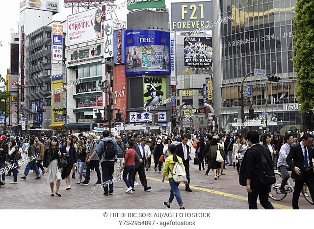 Shibuya crossing in Tokyo, Japan, Asia
