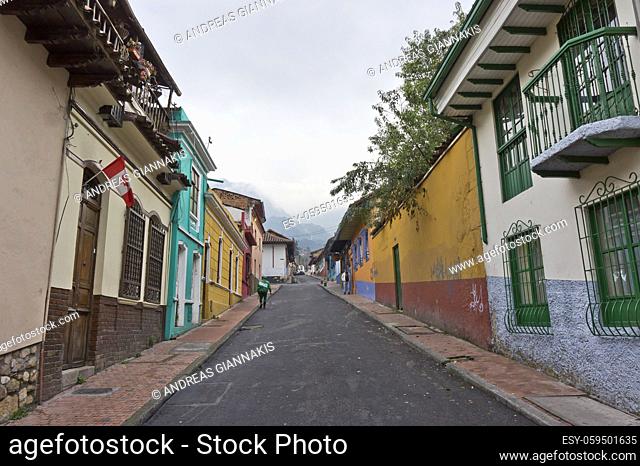 Bogota, Old city street view, Colombia, South America