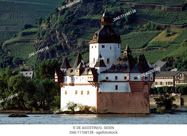Pfalzgrafenstein castle, 1326-1327, Kaub, Rhineland-Palatinate, Germany, 14th century