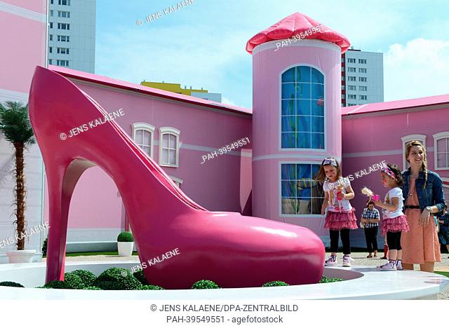 The Barbie Dreamhouse Experience is pictured near Alexanderplatz in Berlin, Germany, 16 May 2013. The 2, 500 square meter Barbie Dreamhouse Experience will be...
