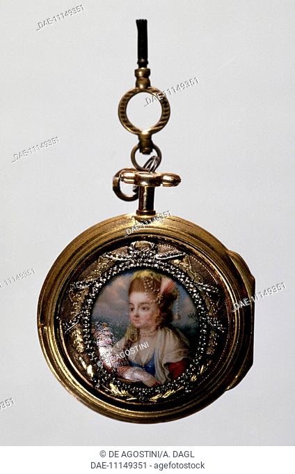 Pocket watch, gold. Goldsmith art, 18th century