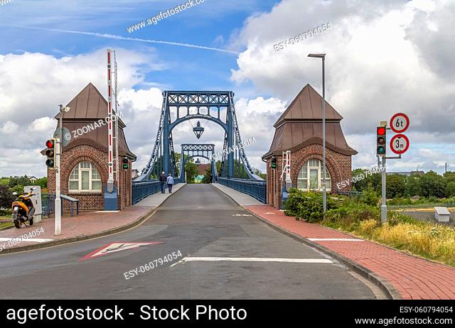 Wilhelmshaven with Kaiser Wilhelm Bridge in Northern Germany
