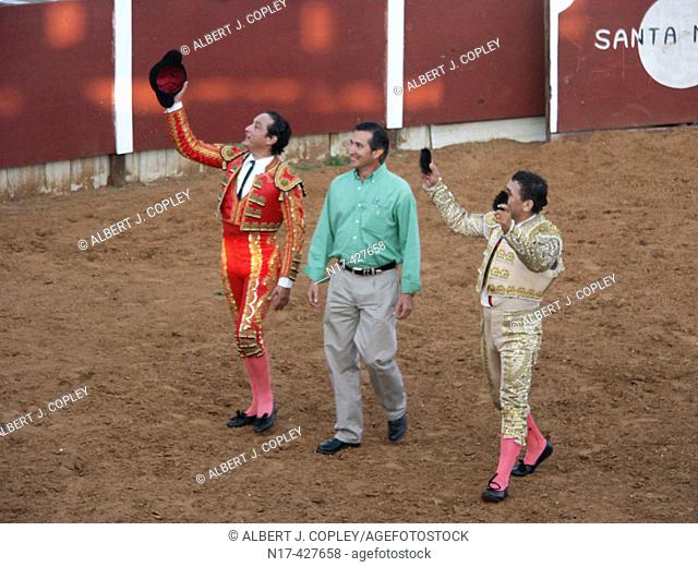 Bullfighters' grand entry into arena