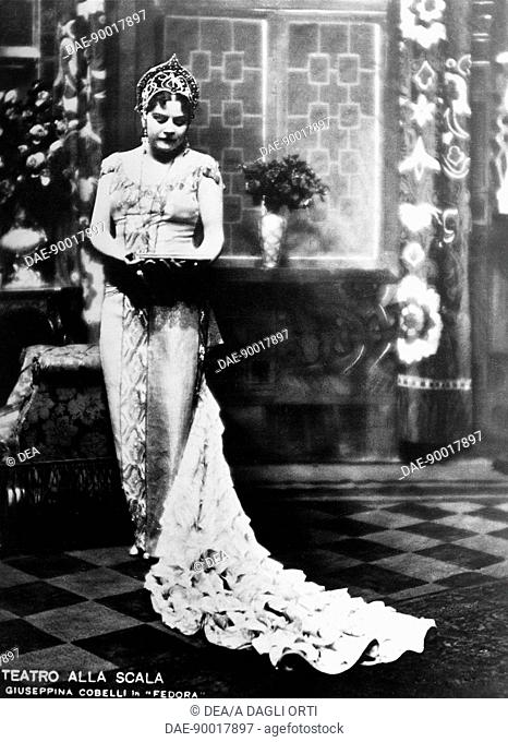 Giuseppina Cobelli (Maderno, 1898 - Salo', 1948), Italian soprano, as Fedora, in the homonymous opera by Umberto Giordano (1867-1948)