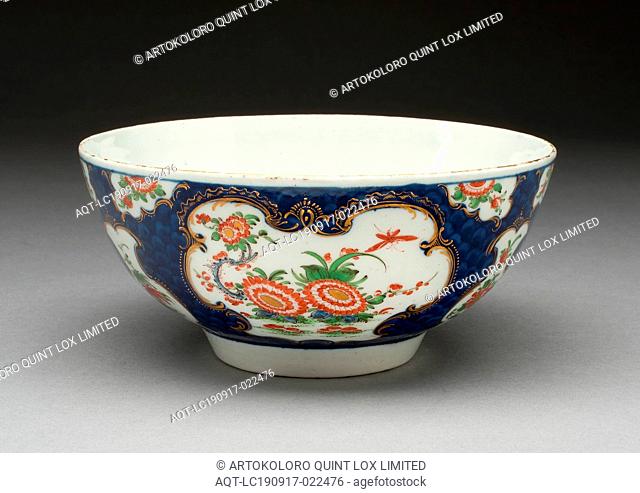 Slop Bowl, c. 1770, Worcester Porcelain Factory, Worcester, England, founded 1751, Worcester, Soft-paste porcelain, underglaze blue