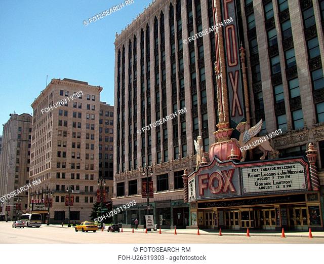 Detroit, MI, Michigan, Motor City, Downtown, Fox Theatre, theater