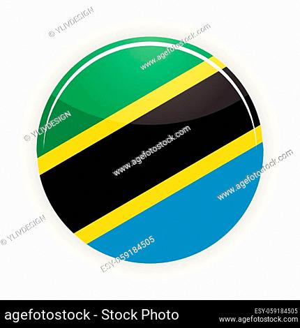 Tanzania icon circle isolated on white background. Dodoma icon vector illustration