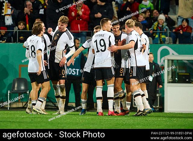 21 November 2023, North Rhine-Westphalia, Essen: Soccer, U21 men, European Championship qualifier, Germany - Poland, 1st round, Group D, match day 7