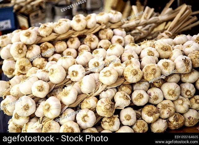 Dried garlic dredge, ingredient and seasoning detail, vegetable