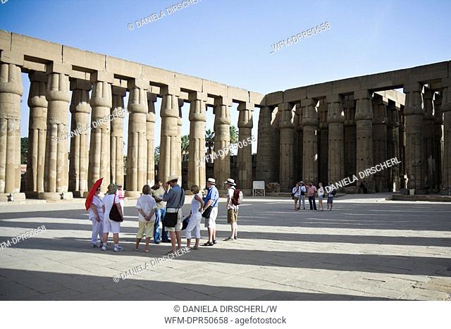 Columns at Peristyle Court of Amenhotep in Luxor Temple, Luxor, Egypt