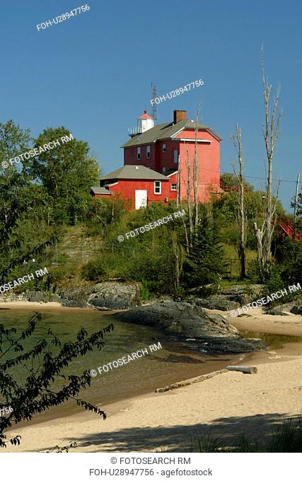 Marquette, MI, Michigan, Upper Peninsula, Lake Superior, U.S. Coast Guard Lighthouse 1866, Lighthouse Point, Marquette Maritime Museum