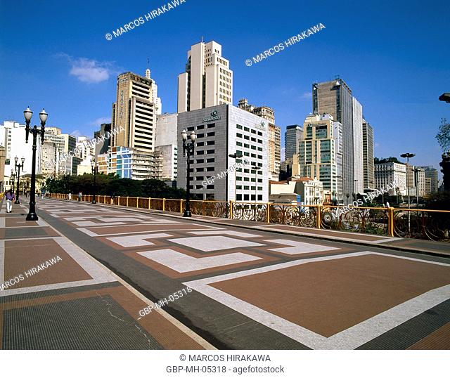 Bankboston, Banco do Brasil, Banespa, Martinelli Building, Santa Ifigênia Viaduct, Sao Paulo, Brazil