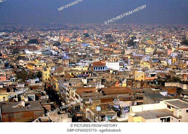 India: Looking down on Old Delhi from the Jama Masjid