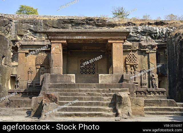 India, Maharashtra, World Heritage Site, Ellora, Cave 15