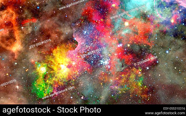 Colorful nebulas, galaxies and stars in deep space. Elements of this image furnished by NASA