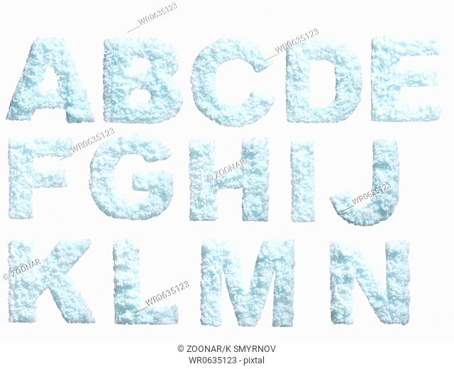 Snow alphabet