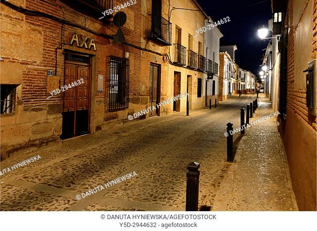 Calle de D. Jacinto Benavente, Villanueva de los Infantes, Ruta de Don Quijote, Ciudad Real, Castile-La Mancha, Spain, Europe