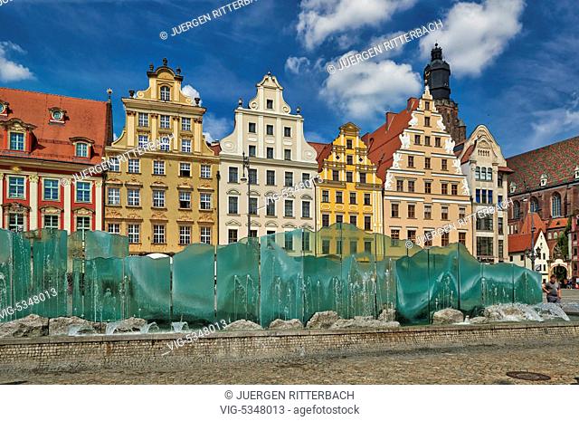 Market Square or Ryneck of Wroclaw, Lower Silesia, Poland, Europe - Wroclaw, Poland, 26/06/2015