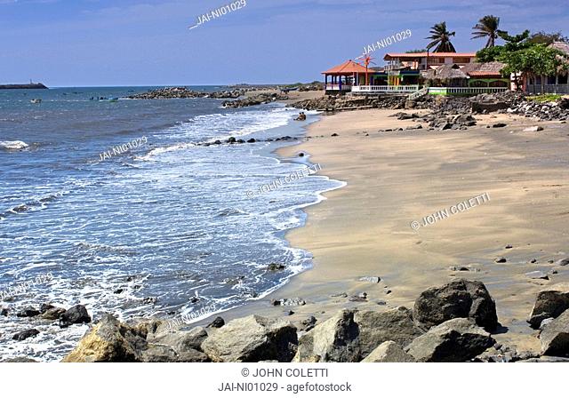 Beach, Corinto, Chinandega, Pacific Coast, Nicaragua