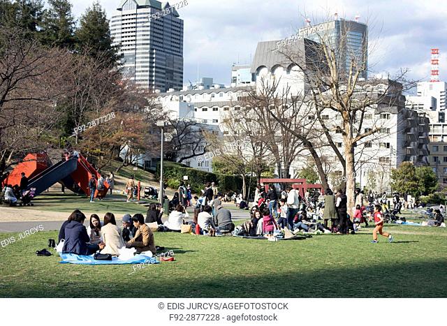Public park in Tokyo city