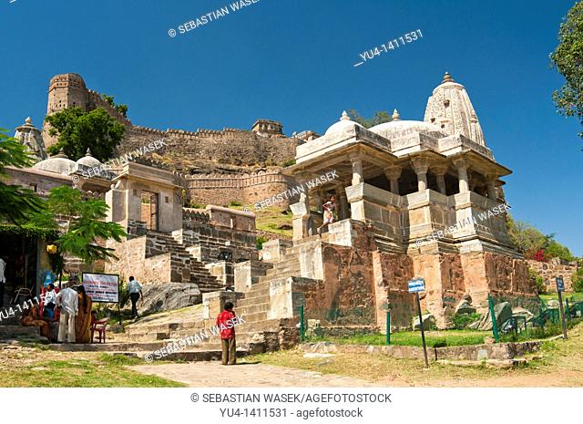 Kumbhalgarh Fort, Rajasthan state, India, Asia, Built during the course of the 15th century by Rana Kumbha, and enlarged through the 19th century