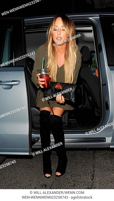 Celebrities arriving at Turntable Bar in Holborn Featuring: Charlotte Crosby Where: London, United Kingdom When: 08 Dec 2015 Credit: Will Alexander/WENN