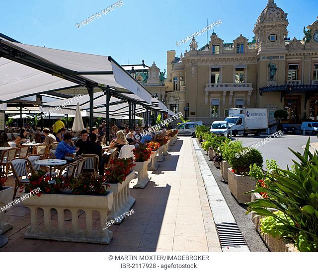Cafe de Paris, Place du Casino, Monte Carlo, principality of Monaco, Monaco, Europe, PublicGround