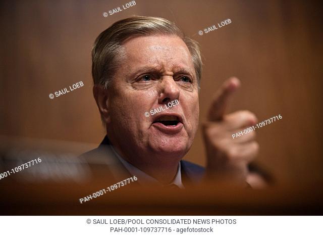 US Senator Lindsey Graham adresses Supreme Court nominee Brett Kavanaugh as he testifies before the US Senate Judiciary Committee on Capitol Hill in Washington