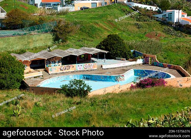 Abandoned pool in Caniço, near Funchal, Madeira