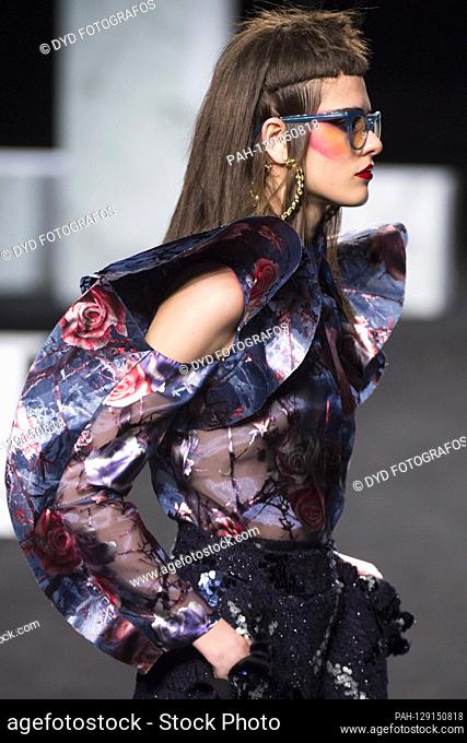 Model at the Ana Locking Fashion Show at the Mercedes-Benz Fashion Week Madrid Autumn / Winter 2020 at the Ifema exhibition center