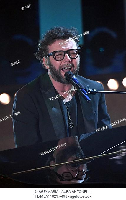 Paolo Vallesi on stage during 67th Sanremo Music Festival 2017, Italy - 11 Feb 2017