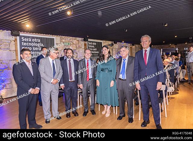 . Political and business act of the 50th anniversary of Ermasa. attended by the president of the xunta de Galicia. family photo authorities and company...