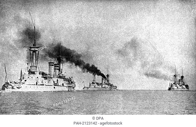 The 1st battleship division leaves Wilhelmshaven for China on the 11th of July in 1900. Climax of the Boxer Rebellion was the assassination of the German...