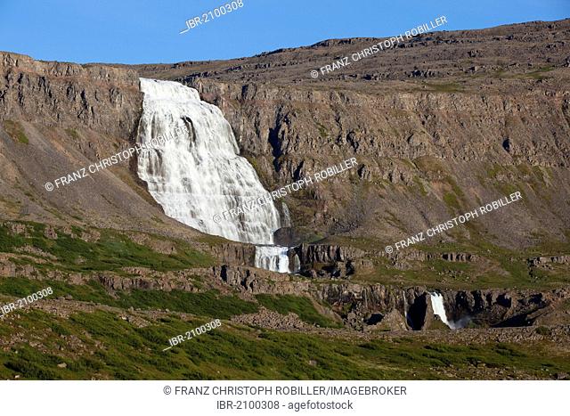 Fjallfoss Waterfall, Dynjandi, West Fjords, Iceland, Europe