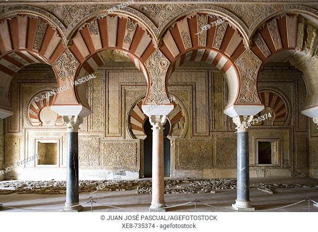 Ambassadors' Hall of palace built by caliph Abd al-Rahman III, ruins of Medina Azahara. Cordoba province, Andalucia, Spain Cordoba province, Andalucia, Spain