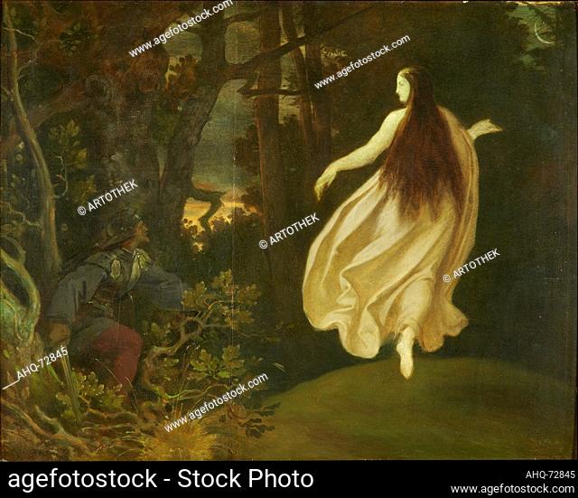 Künstler: Schwind, Moritz von, 1804-1871 Titel: Erscheinung im Walde (aus Dornröschen), vor 1858 Maße: 41, 7 x 52, 8 cm Standort: Städel Museum