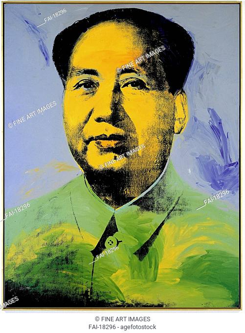 Mao. Warhol, Andy (1928-1987). Silkscreen ink on synthetic polymer paint on canvas. Pop-Art. 1973. Museum Frieder Burda, Baden-Baden. 448, 3x346