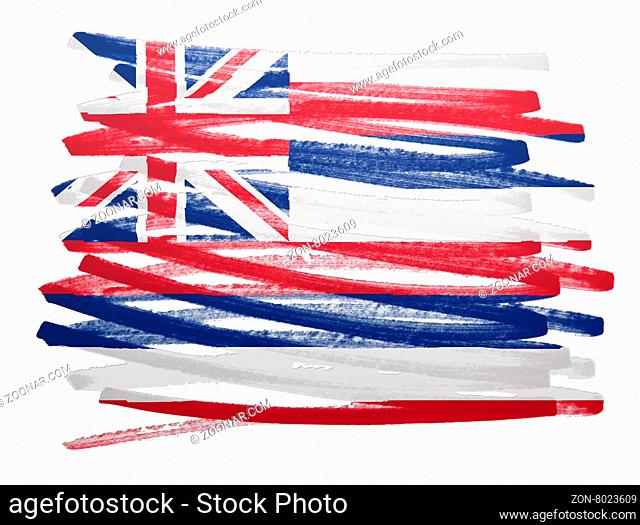 Flag illustration made with pen - Hawaii