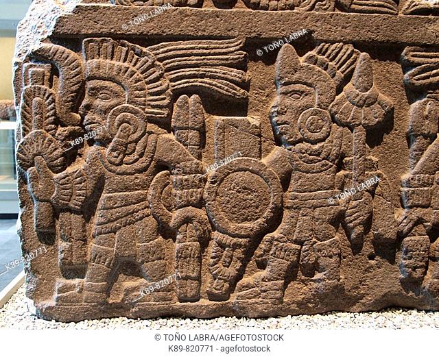 Aztec warriors. Museo Nacional de Antropologia. Ciudad de Mexico