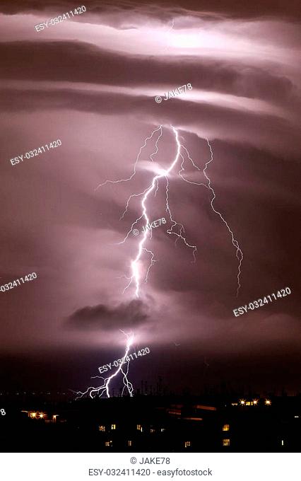 A lightning storm over Rome