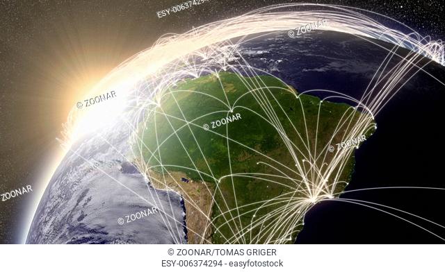 Network over South America
