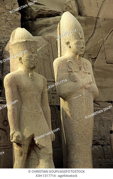 colossi, Karnak, Luxor, Thebes, Egypt, Africa