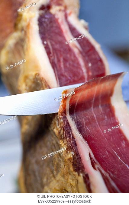 Iberian ham slicing knife