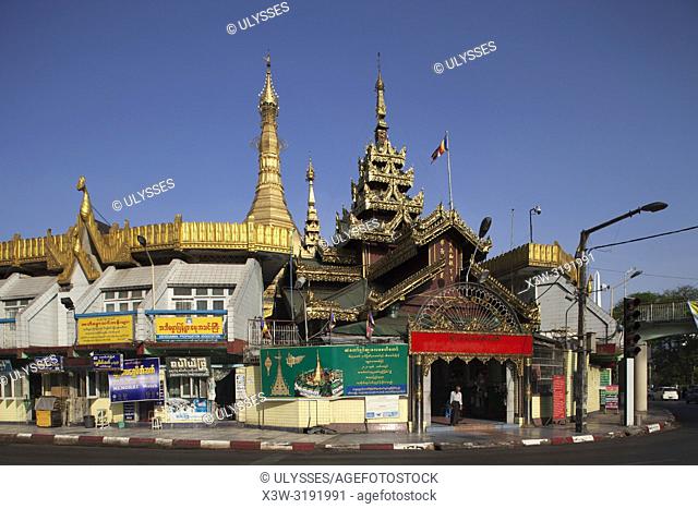 Sule pagoda, Yangon, Myanmar, Asia