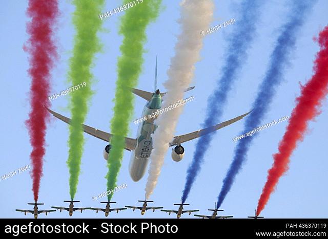 Air show, F1 Grand Prix of Abu Dhabi at Yas Marina Circuit on November 26, 2023 in Abu Dhabi, United Arab Emirates. (Photo by HOCH ZWEI)