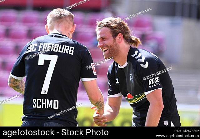 jubilation 1-4: goalschuetze Jonathan Schmid (SC Freiburg) and Lucas Hoeler (SC Freiburg) / r. GES / Football / 1. Bundesliga: FC Cologne - SC Freiburg, May 9th