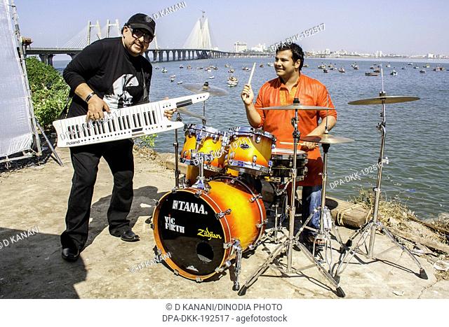 Louis Banks and gino banks playing Musical instruments worli mumbai maharashtra India Asia