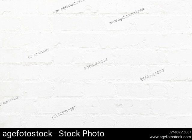 White brick wall texture and background