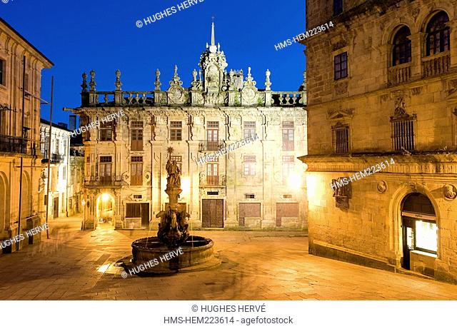 Spain, Galicia, Santiago de Compostela, listed as World Heritage by UNESCO, Praza das Praterias