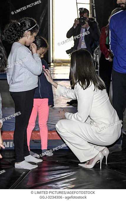 Queen Letizia of Spain, Princess Lalla Meryem of Morocco attends a Meeting with children and young people in reception and reintegration at Second Chance School...
